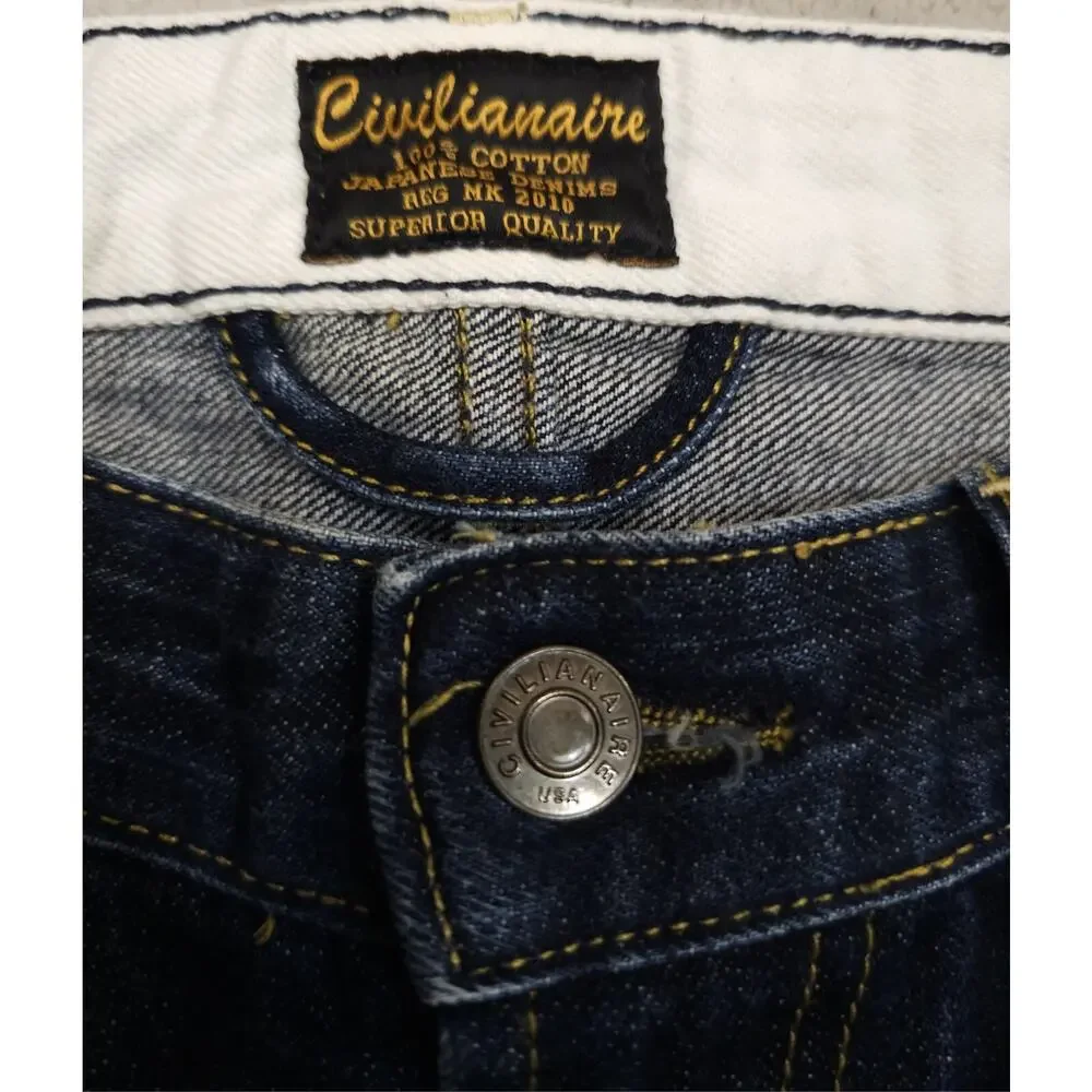 Civilianaire Selvedge Jeans Men’s Dark Wash Japanese Denim Size 31×32 - Picture 5 of 8